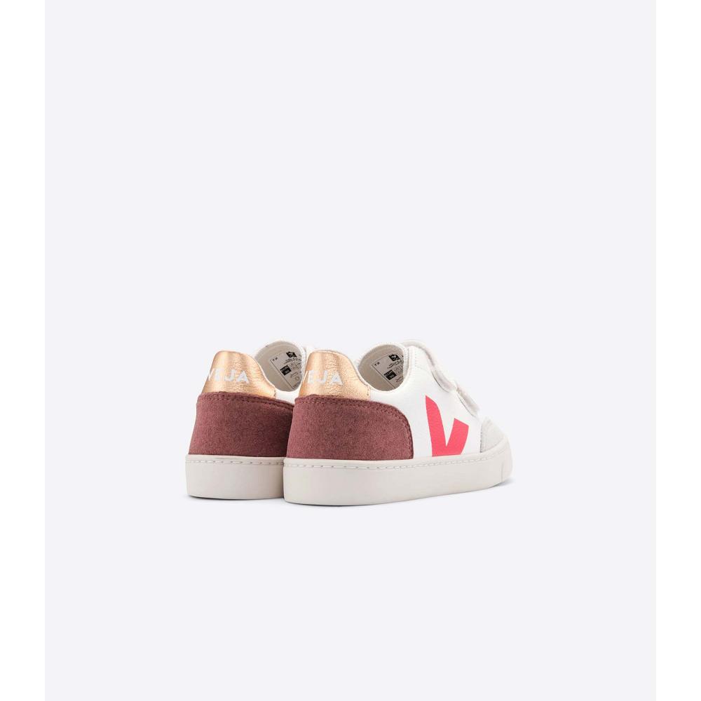 Veja V-12 CHROMEFREE Sneakers Kinderen White/Red | NL 885SGL